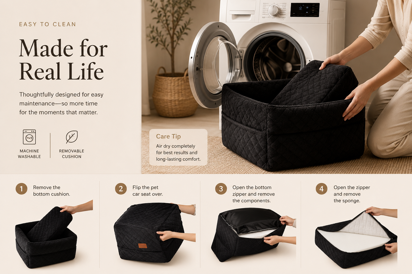 PawRide™ Memory Foam Travel Seat